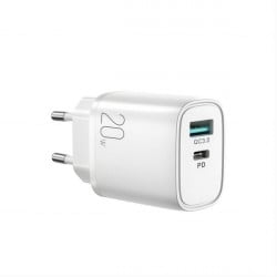 Incarcator rapid Joyroom USB-A QC3.0 / USB-C PD 20W alb (L-QP2011)