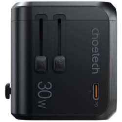 Incarcator Retea Choetech PD5008 3xUSB-A 2xUSB-C GaN 35W US/EU/UK/AU Negru