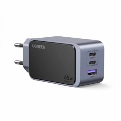 Incarcator Retea UGREEN X553 Nexode Air S, 65W, 3A, 1 x USB-A - 2 x USB-C, Gri, Resigilat
