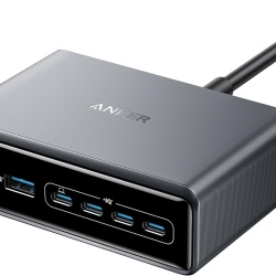 Incarcator si statie incarcare Anker Prime 200W, 4x USB-C Fast Charging, 2X USB-A, GaN, USB-C Power Delivery, Negru