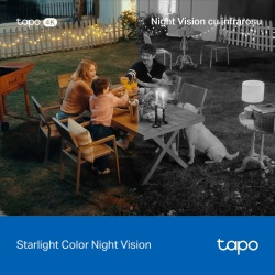 Kit camera de supraveghere Wireles cu panou solar TP-Link Tapo C660 KIT cu Pan/Tilt 360 grade, 8MP, 4K, 3840x2160, Starlight Color Night Vision, Detectie AI, baterie 10000mAh, Two-Way Audio, IP65 - Img 3