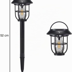 Lampă Solară de Gradină cu Senzor de Mișcare BEPER P207ILO106, 3 Moduri de Iluminare, cu Țăruș de Fixare și Mâner, Certificare IP44, Negru - Img 9