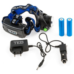 LANTERNA FRONTALA 1W CU ACUMULATOR 2X 18650 TED - Img 3
