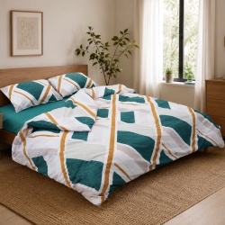 Lenjerie kingsize, bumbac,132 TC, Noris - Img 3