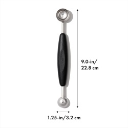 Lingură Dublă pentru Bile de Fructe și Pepene OXO Good Grips Melon Baller, Oțel Inoxidabil, Mâner Ergonomic Antiderapant - Img 7
