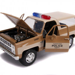MACHETA METALICA 1980 CHEVY POLICE K5 SCARA 1 LA 24 - Img 2