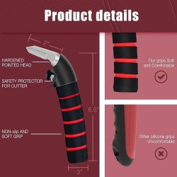 Maner de sprijin auto multifunctional pentru batrani si persoane cu dizabilitati, bara asistenta iesire din masina cu prindere pe incuietoarea portierei, Rosu - Img 7