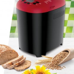 Masina de paine Heinner PastryChef 550 HBM-915BKR, 550W, capacitate 700-900g, 15 programe, Negru/Rosu - Img 3
