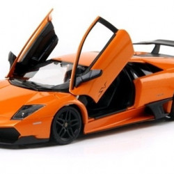 MASINUTA METALICA LAMBORGHINI MURCIELAGO LP670-4 PORTOCALIU SCARA 1 LA 24