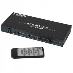 Matrix Switch HDMI 4in/4out, Lindy, cu telecomanda IR