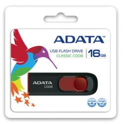 Memorie USB ADATA C008, 16GB, USB 2.0, Negru/Rosu - Img 3