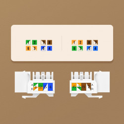 Module de rețea neecranate Ugreen Ethernet Cat 6 8P8C RJ45 1000 Mbps 568A / B alb (80178 NW143) - Img 6