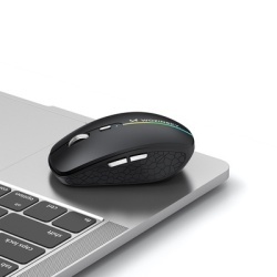 Mouse Gaming Wireless WZK WMGK-1132, 1600DPI, RGB, BT / Wi-Fi, Negru - Img 6