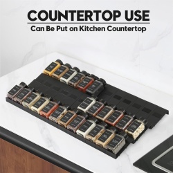 Organizator Modular Extensibil pentru Sertar de Condimente Famhap (24 Piese, Culoare Neagră), Potrivit pentru Sertare cu Lățime între 5 și 120 cm - Img 2