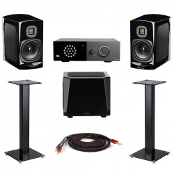 Pachet cu boxe Goldenear BRX, Subwoofer Goldenear Supersub X, Amplificator Lyngdorf TDAI-1120