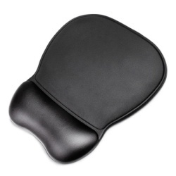 Pad ergonomic pentru mouse și suport pentru încheietura mâinii, din piele ecologică, mare, antiderapant - negru. - Img 3