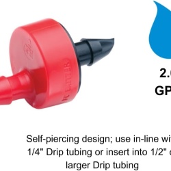 Picurător / Emițător Irigare prin Picurare Rain Bird SW20-30PS (2 GPH / 7.6 L/h), Set 30 Bucăți, Compensare de Presiune, Roșu/Negru, pentru Tub de 1/4" sau 1/2" - Img 7