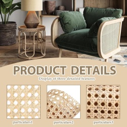Plasă Ratan Sintetic Împletitură Vieneză (Rattan Webbing) 40 x 100 cm, Rezistentă la Apă din Polietilenă (PE), Model Fagure pentru Recondiționare Scaune, Mobilier și Proiecte DIY - Img 4