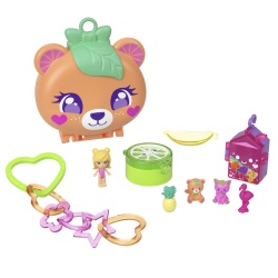 POLLY POCKET SET GENTUTA ANIMALUT URSULET ROZ CU ACCESORII - Img 3