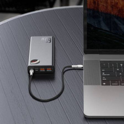 Powerbank Baseus Adaman Metal 20000mAh PD QC 3.0 65W 2xUSB + USB-C + micro USB (negru) - Img 2
