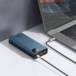 Powerbank Baseus Adaman Metal 20000mAh PD QC 3.0 65W 2xUSB + USB-C + micro USB (albastru) - Img 3