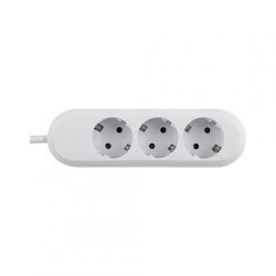 PRELUNGITOR Bachmann, Schuko x 3, conectare prin Schuko (T), cablu 5 m, fara protectie, alb, "BM-387.272R" (timbru verde 0.18 lei)