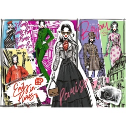 PUZZLE TREFL 1000 EMILY LA PARIS INSPIRATIE IN MODA - Img 2