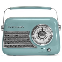RADIO FM PORTABIL NOSTALGIA 30W CU FUNCTIE BLUETOOTH/AUX -ALBASTRU - Img 4