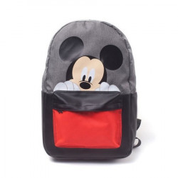 Rucsac Disney, Imprimat cu Mickey Mouse, Neechipat, Negru/Rosu