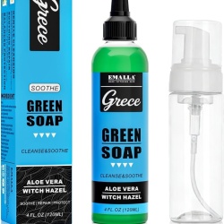 Săpun Verde pentru Tatuaje EMALLA Grece 120 ml, Curățare și Calmare Piele, Include Recipient Dozator cu Pompă de Spumă