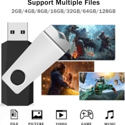 Set 10 Bucăți Stick-uri USB 2.0 Typec Home 8 GB, Memorie Externă USB / Pendrive cu Design Rotativ și Culori Mixte, Include Șnururi Asortate - Img 3