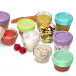 SET 12 RECIPIENT STICLA PENTRU HRANA BEBE, MELII, 6*59 ML + 6*118 ML - Img 2