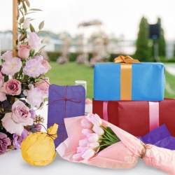 Set 120 Coli Hârtie de Tisă Colorată pentru Împachetat Cadouri și Pungi, Dimensiune 35.5 x 50.8 cm, Hârtie de Înaltă Calitate pentru Aranjamente, Proiecte DIY și Umplutură Cutii, Multicolor - Img 2