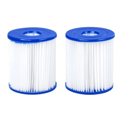 Set 2 cartuse filtrante pentru pompa piscina Bestway, tip I, diametru 8 cm, inaltime 9 cm