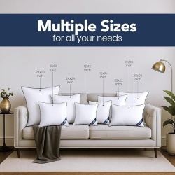 Set 2 perne decorative pentru umplutură Utopia Bedding, 45 x 45 cm (18x18 inch), umplutură siliconizată pufoasă, perne albe pentru canapea, fotoliu sau pat - Img 5