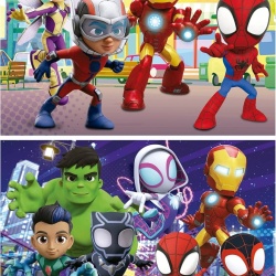 Set 2 Puzzle-uri Educa Marvel Spidey and His Amazing Friends, 2 x 48 Piese, pentru Copii 4+ Ani, Model 19678 - Img 5