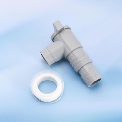 Set 2 Robinete de Închidere pentru Piscină cu Conexiune Furtun 32 mm, Supape de Blocare Debit cu 6 Coliere din Oțel Inoxidabil, Adaptor Mentenanță Filtru și Pompă de Apă - Img 2