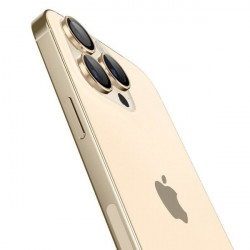 Set 2 x Folie protectie camera Spigen OPTIK.TR ”EZ FIT” IPHONE 14 PRO / 14 PRO MAX GOLD - Img 6