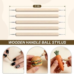 Set 27 unelte pentru modelaj și sculptură lut cu uscare la aer și pastă polimerică, kit complet accesorii pentru olărit, ceramică și proiecte DIY handmade - Img 5