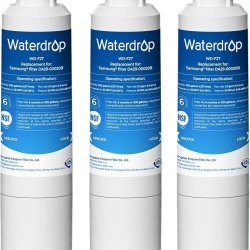 Set 3 filtre de apă pentru frigider Waterdrop WD-F27, compatibil cu Samsung DA29-00020B, HAF-CIN/EXP, bloc carbon activ, certificare NSF