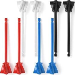 Set 8 palete amestecare din silicon pentru bormașină, tijă hexagonală 1/4", mixer spiralat cu 4 lame pentru rășină epoxidică, vopsea, lacuri și glet