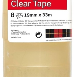 Set 8 role bandă adezivă transparentă Scotch 508, 19 mm x 33 m, uz universal pentru birou, școală și casă - Img 3