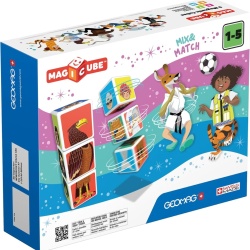 Set 9 cuburi magnetice, Geomag, 1 an+, Multicolor - Img 4