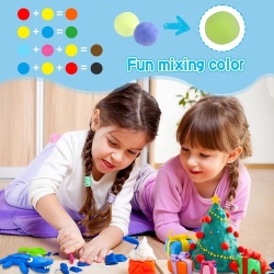 Set Plastilină Spumă Ușoară 36 Culori cu Uscare la Aer, Argilă Polimerică Magică pentru Copii 3-12 Ani, Netoxică, Moale și Nelipicioasă, Cadou Creativ DIY pentru Băieți și Fete - Img 5