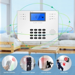 Sistem de alarma 4G din 17 piese, telecomandă fara fir prin apel/SMS cu alarma sirena 120DB, senzor de usa, senzor anti-animale de companie pentru casa, apartament, garaj - Img 2