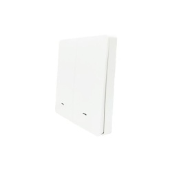 SmartWise BEREM2 Bluetooth (eWeLink-Remote) wireless switch with 2 button, white push button front panel
