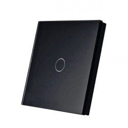 SmartWise T1R1B (R2) Comutator tactil de perete RF fara fir cu 1 cale (negru)