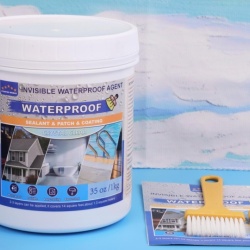 Solutie hidroizolanta lichida transparenta, 1 kg (35 oz), strat etansant invizibil pe baza de apa impotriva infiltratiilor, pentru acoperis, baie, rosturi gresie, pereti si terase, interior/exterior - Img 4