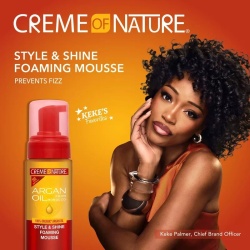 Spumă de Coafat Creme of Nature cu Ulei de Argan Style & Shine Foaming Mousse, 7.0 fl oz / 207 ml - Img 3