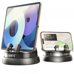 Suport Auto Lisen pentru Telefon / Tableta cu grosime 6mm - 13mm, Negru YL0224060015